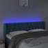Cabecero con LED de terciopelo azul oscuro 147x16x78/88