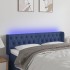 Cabecero con LED de tela azul 147x16x78/88