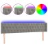 Cabecero con LED de terciopelo gris claro 183x16x78/88