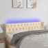 Cabecero con LED de tela crema 163x16x78/88