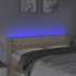 Cabecero con LED de tela crema 163x16x78/88