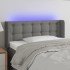 Cabecero con LED de tela gris oscuro 83x16x78/88