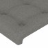 Cabecero con LED de tela gris oscuro 83x16x78/88