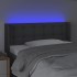 Cabecero con luces LED de tela gris oscuro 93x16x78/88