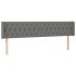 Cabecero con LED de tela gris oscuro 203x16x78/88