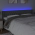 Cabecero con LED de tela gris oscuro 203x16x78/88