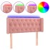 Cabecero con LED de terciopelo rosa 103x16x78/88