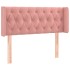 Cabecero con LED de terciopelo rosa 103x16x78/88