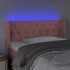 Cabecero con LED de terciopelo rosa 103x16x78/88