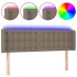 Cabecero con LED de tela gris taupe 147x16x78/88