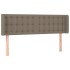 Cabecero con LED de tela gris taupe 147x16x78/88