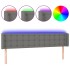 Cabecero con LED de tela gris oscuro 183x16x78/88
