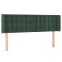Cabecero con LED de terciopelo verde oscuro 147x16x78/88