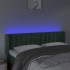 Cabecero con LED de terciopelo verde oscuro 147x16x78/88