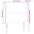 Cabecero con LED de tela azul 93x16x118/128