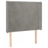 Cabecero con LED de terciopelo gris claro 93x16x118/128