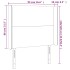 Cabecero con LED de terciopelo gris claro 93x16x118/128