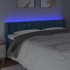 Cabecero con LED de terciopelo azul oscuro 163x16x78/88
