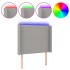 Cabecero con LED de tela gris claro 83x16x118/128