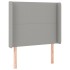 Cabecero con LED de tela gris claro 83x16x118/128