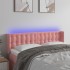 Cabecero con LED de terciopelo rosa 147x16x78/88
