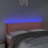 Cabecero con LED de terciopelo rosa 147x16x78/88