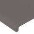 Cabecero con LED cuero sintético gris