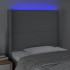 Cabecero con LED de tela gris claro 93x16x118/128