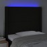 Cabecero con LED de tela negro 93x16x118/128