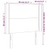 Cabecero con LED de terciopelo rosa 83x16x118/128