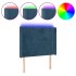 Cabecero con LED de terciopelo azul oscuro 93x16x118/128