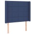 Cabecero con LED de tela azul 83x16x118/128