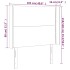 Cabecero con LED de terciopelo rosa 103x16x118/128