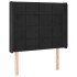Cabecero con LED de terciopelo negro 83x16x118/128