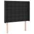 Cabecero con LED cuero sintético negro 103x16x118/128