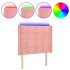Cabecero con LED de terciopelo rosa 93x16x118/128