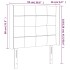 Cabecero con LED de terciopelo rosa 93x16x118/128