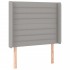 Cabecero con LED de tela gris claro 93x16x118/128