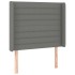 Cabecero con LED de tela gris oscuro103x16x118/128