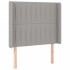 Cabecero con LED de tela gris claro 83x16x118/128