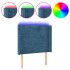 Cabecero con LED de terciopelo azul oscuro 103x16x118/128