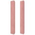 Cabecero con LED de terciopelo rosa 93x16x118/128