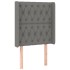 Cabecero con LED de tela gris oscuro 83x16x118/128