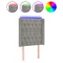 Cabecero con LED de terciopelo gris claro 83x16x118/128