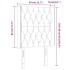 Cabecero con LED de terciopelo gris claro 83x16x118/128