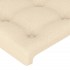 Cabecero con LED de tela color crema 83x16x118/128