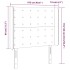 Cabecero con LED de terciopelo gris claro 103x16x118/128