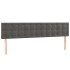 Cabecero con LED de terciopelo gris oscuro 200x5x78/88
