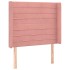 Cabecero con LED de terciopelo rosa 93x16x118/128