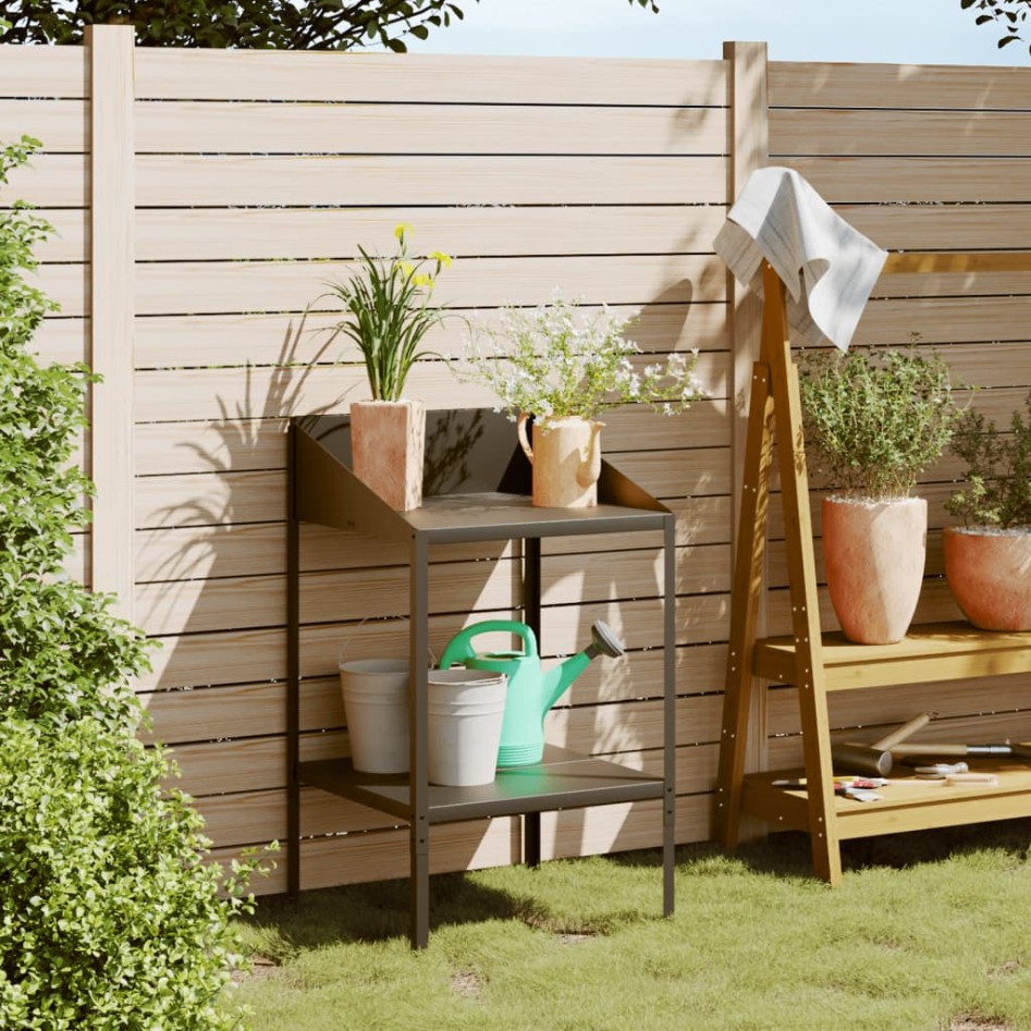 Soporte de plantas acero galvanizado antracita 56,5x54,5x100